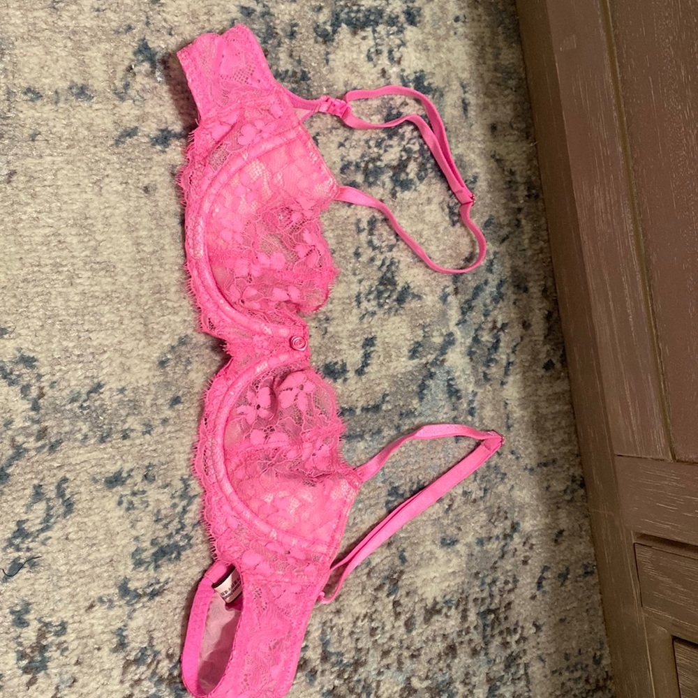 Hot pink unlined bra
